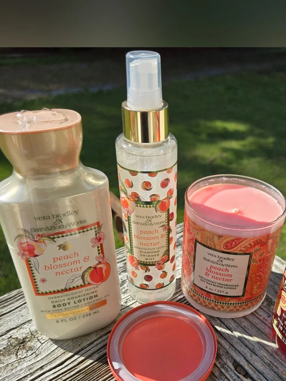 Vera Bradley Peach Blossom & Nectar Body Care Set - Peach